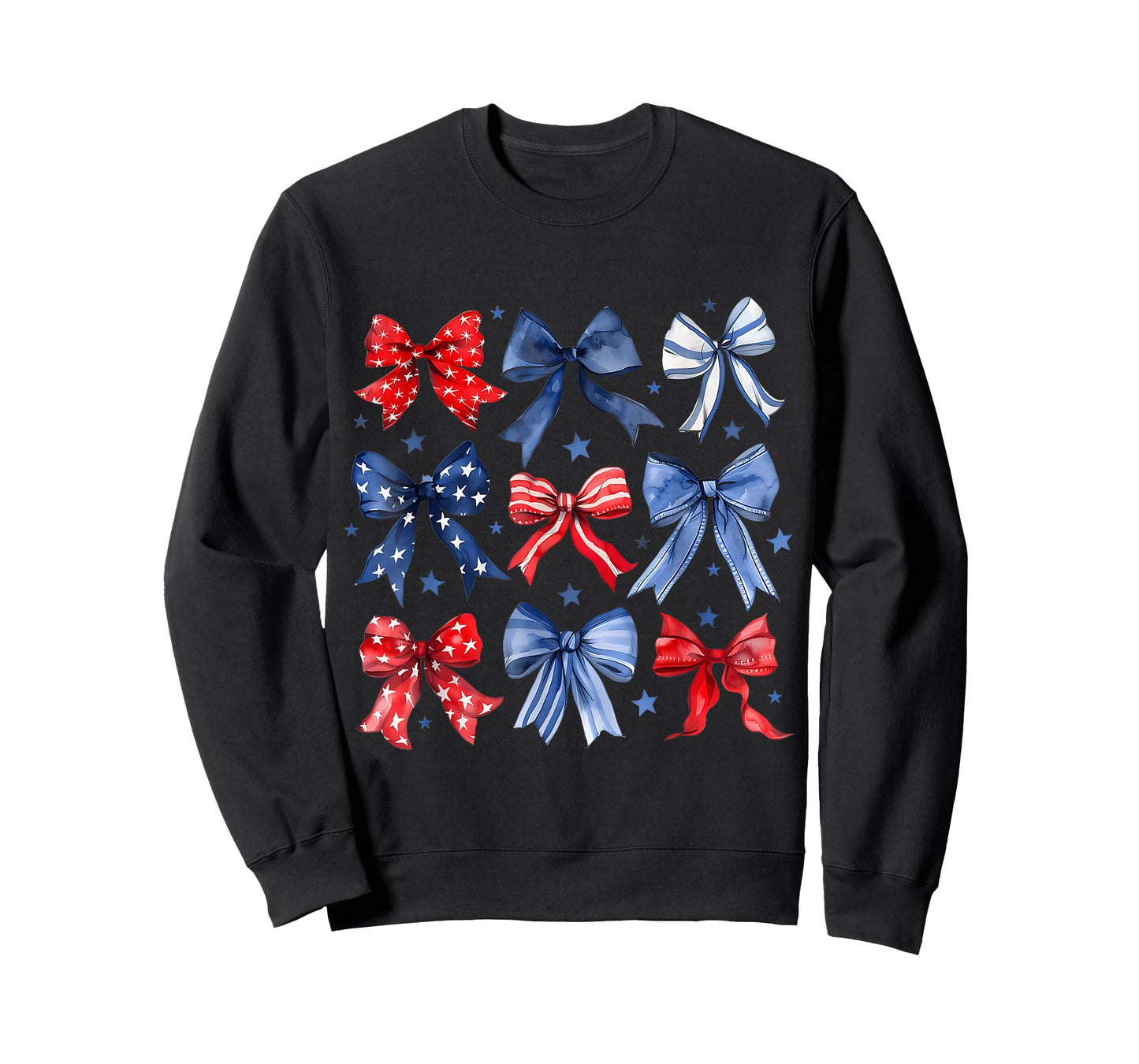 Happy 4th of July Patriotic Girl Boho Coquette Bows T-Shirt
