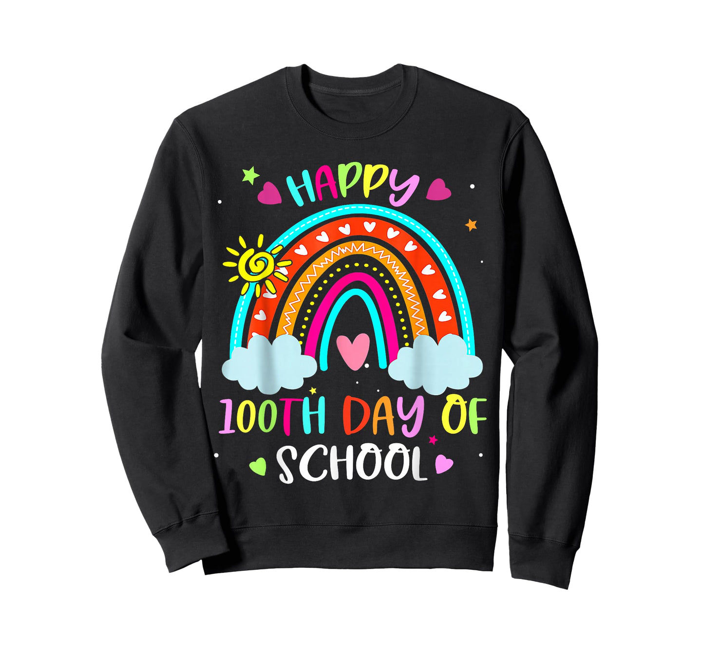 100th Day of School Rainbow Happy 100 Days Smarter Teacher T-Shirt