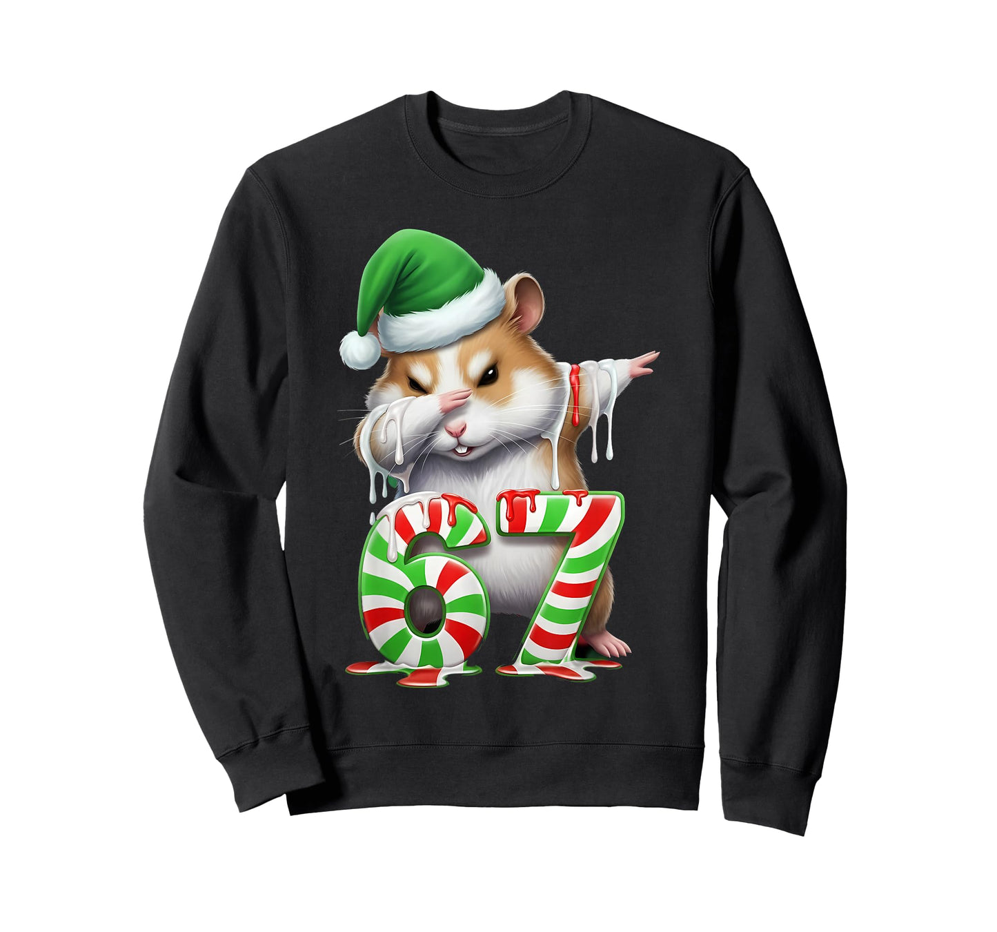 67 Christmas Funny 67 Brainrot Youth Kids Hamster 67 T-Shirt