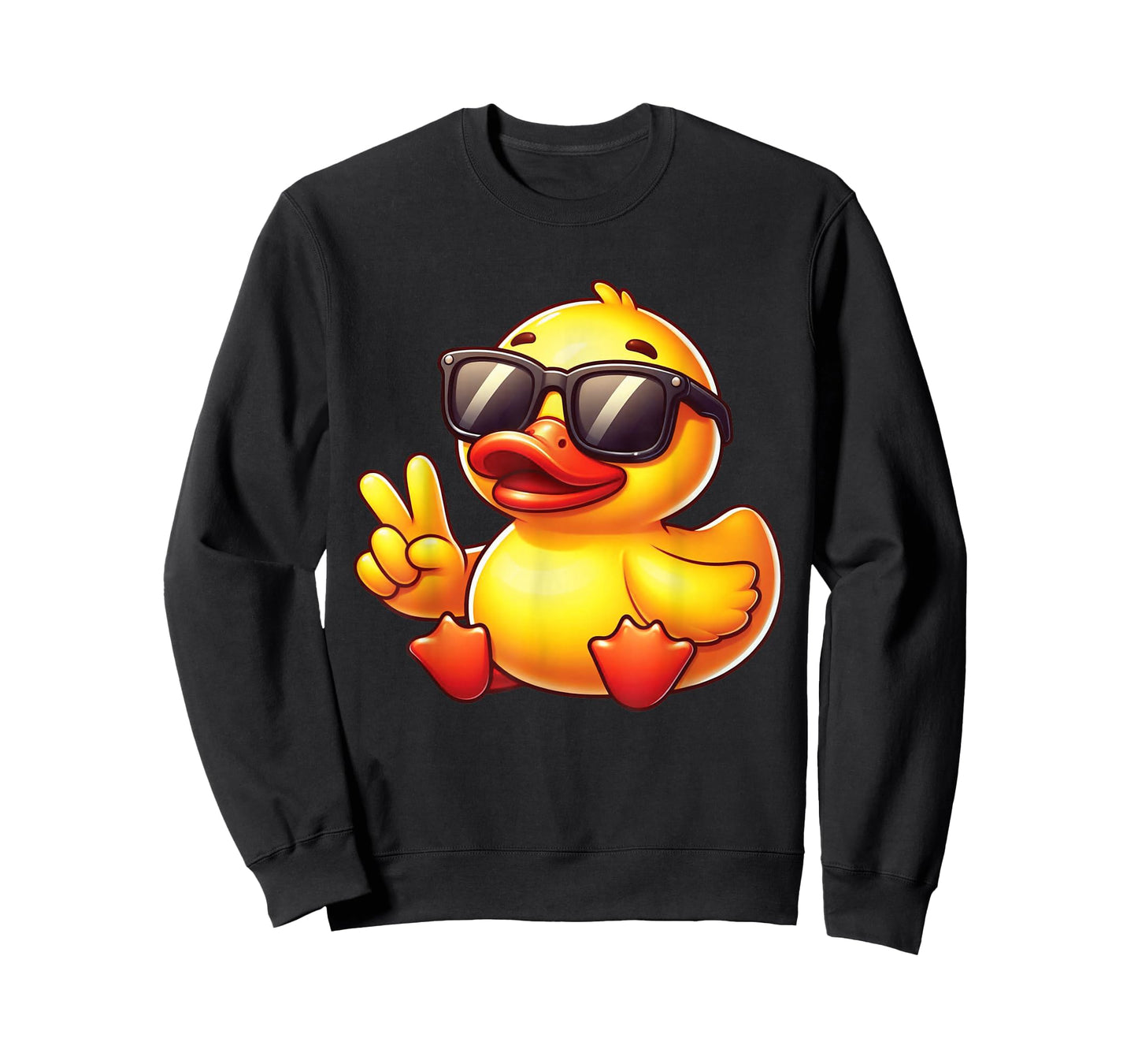 Cool Retro Yellow Rubber Duck in 70s 80s Funny Duck T-Shirt