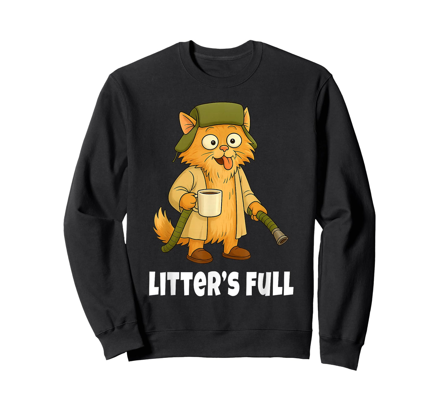 Litter's Full Funny Parody Outfit Sarcastic Christmas Cat T-Shirt
