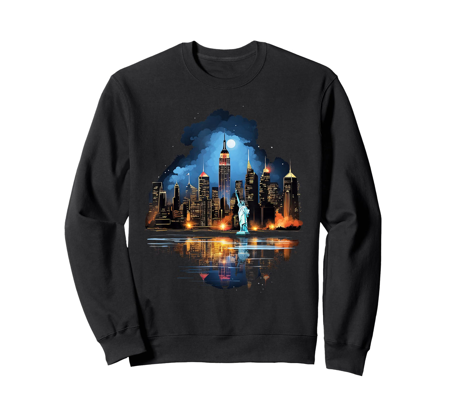 New York City Downtown Skyline Statue of Liberty NYC T-Shirt