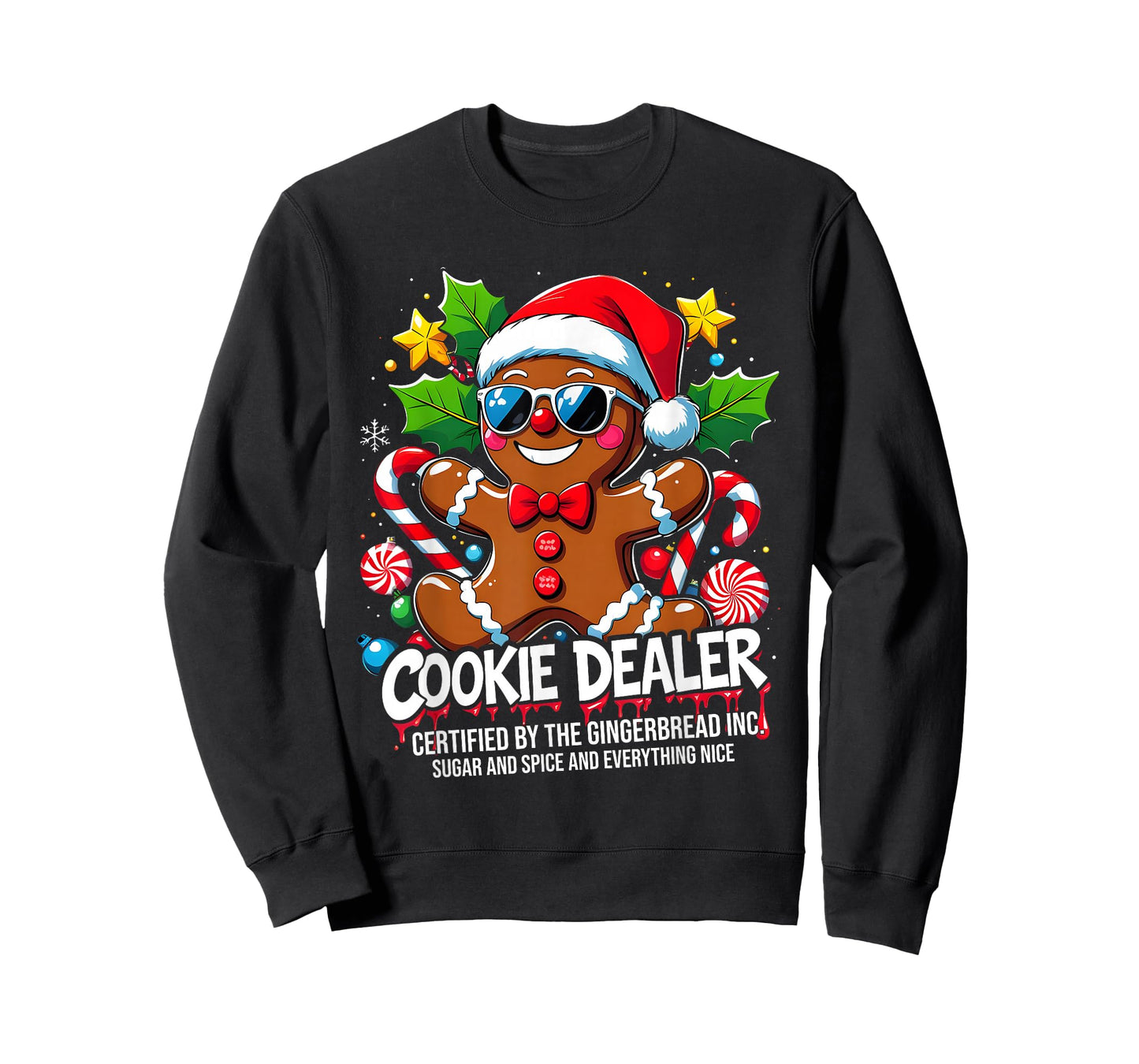 Cookie Dealer Funny Gingerbread Christmas Art T-Shirt