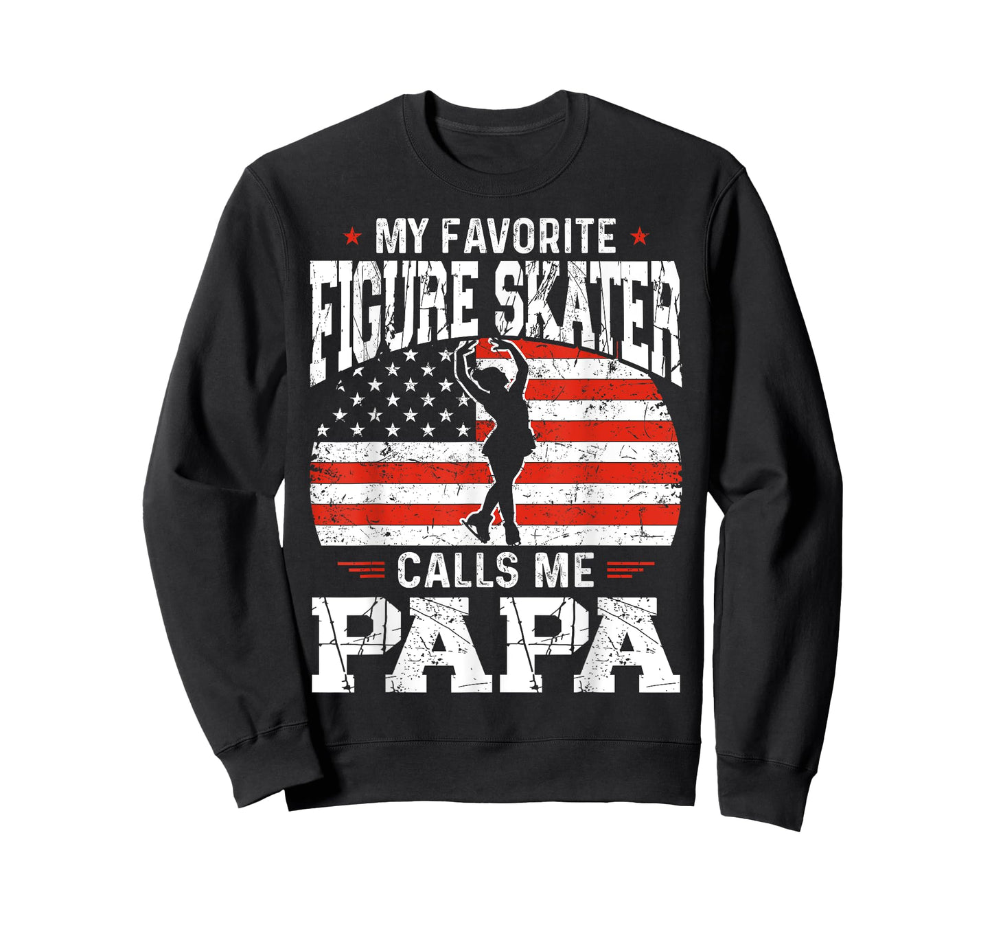 My Favorite Figure Skater Calls Me Papa Funny Skater Dad T-Shirt