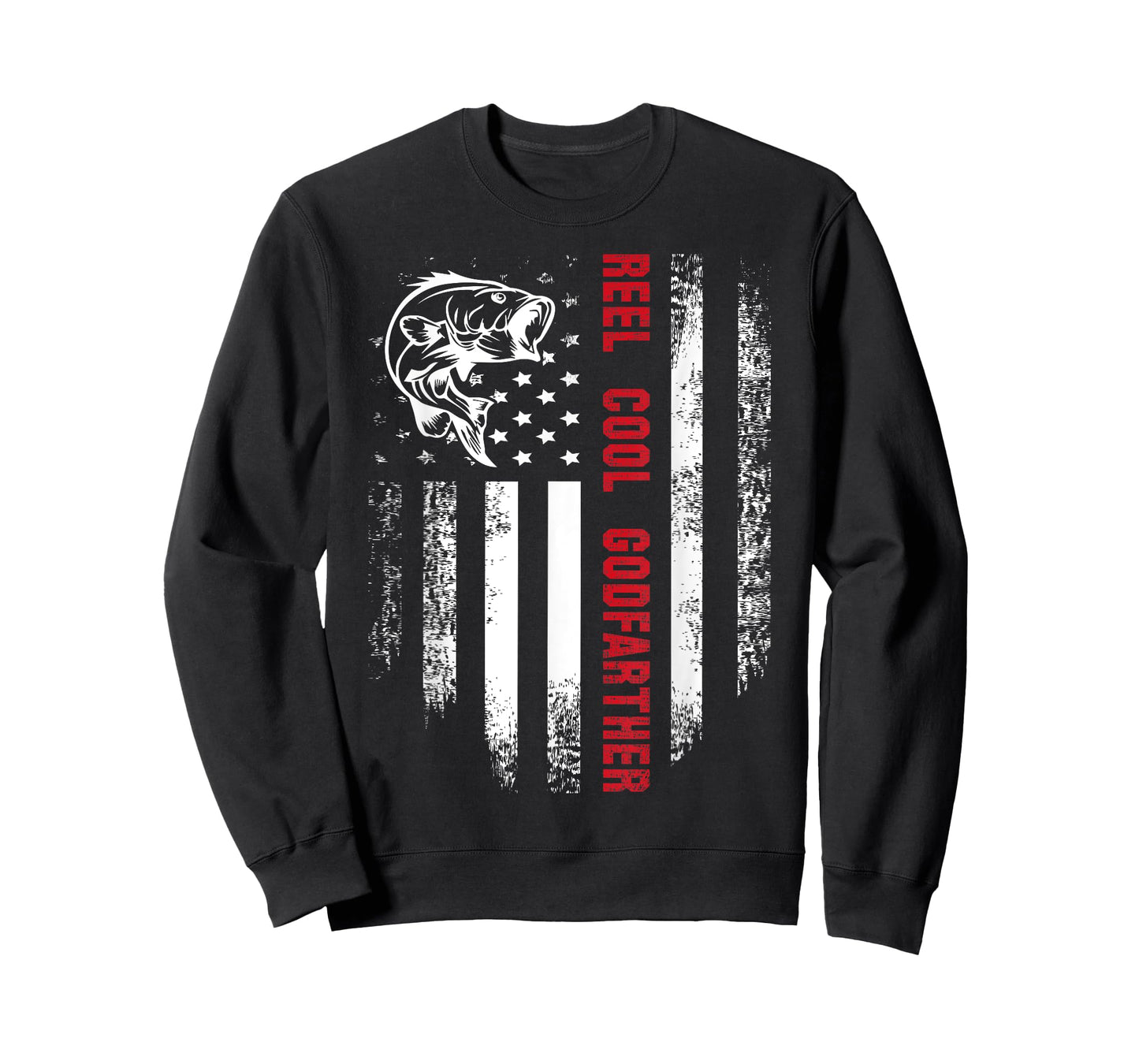 Reel Cool Godfather American Flag Fishing Father's Day Gift T-Shirt