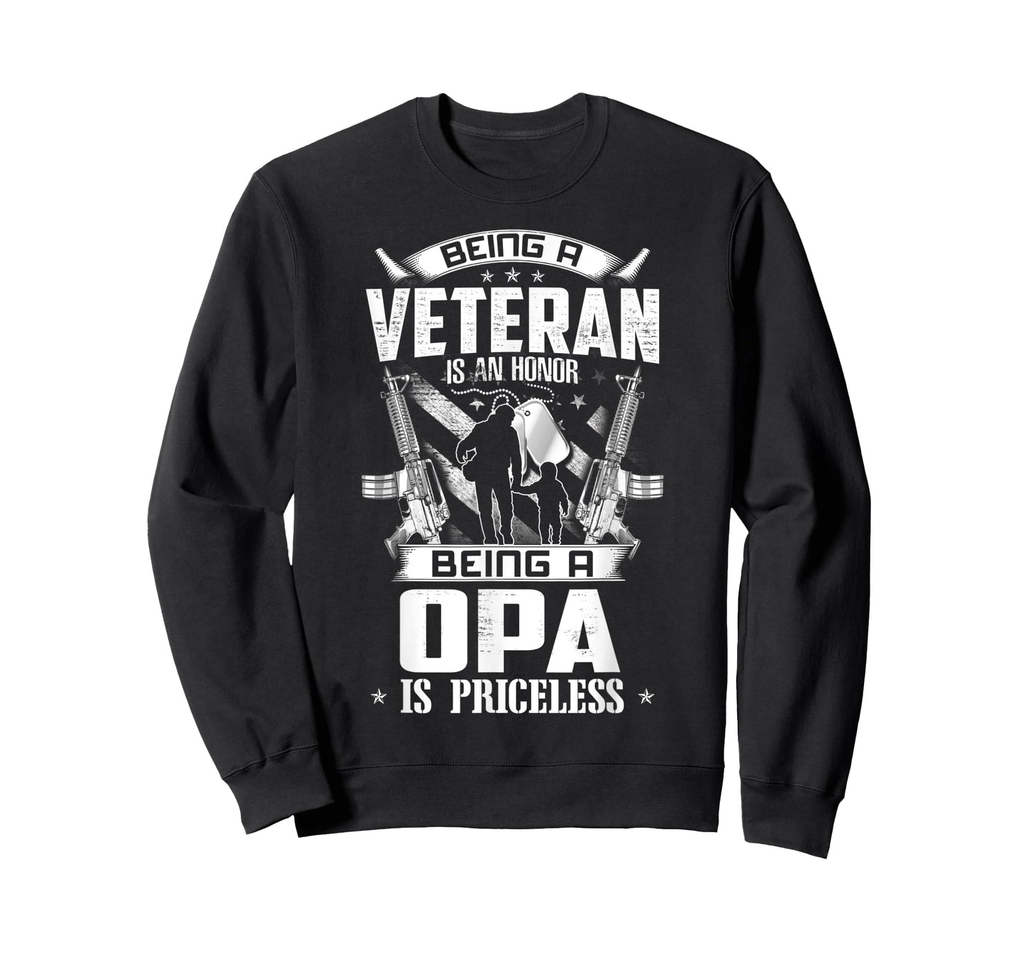 Mens Being A Veteran Is An Honor A Opa Is Priceless Grandpa T-Shirt