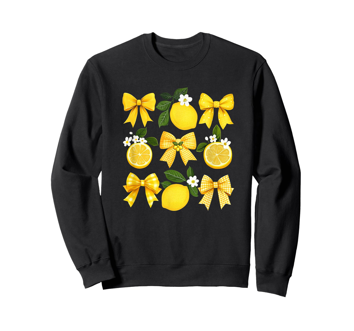 Cute Lemon Tropical Fruits Coquette Bows Summer Girl Women T-Shirt
