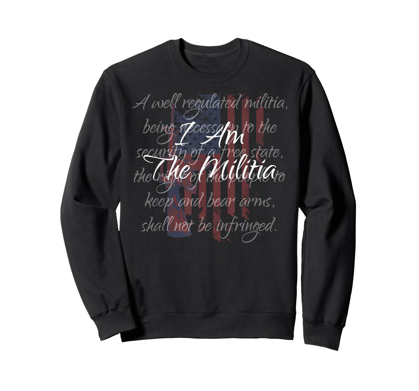 I Am The Militia Pro 2nd Amendment Proud American Flag Gift T-Shirt Small