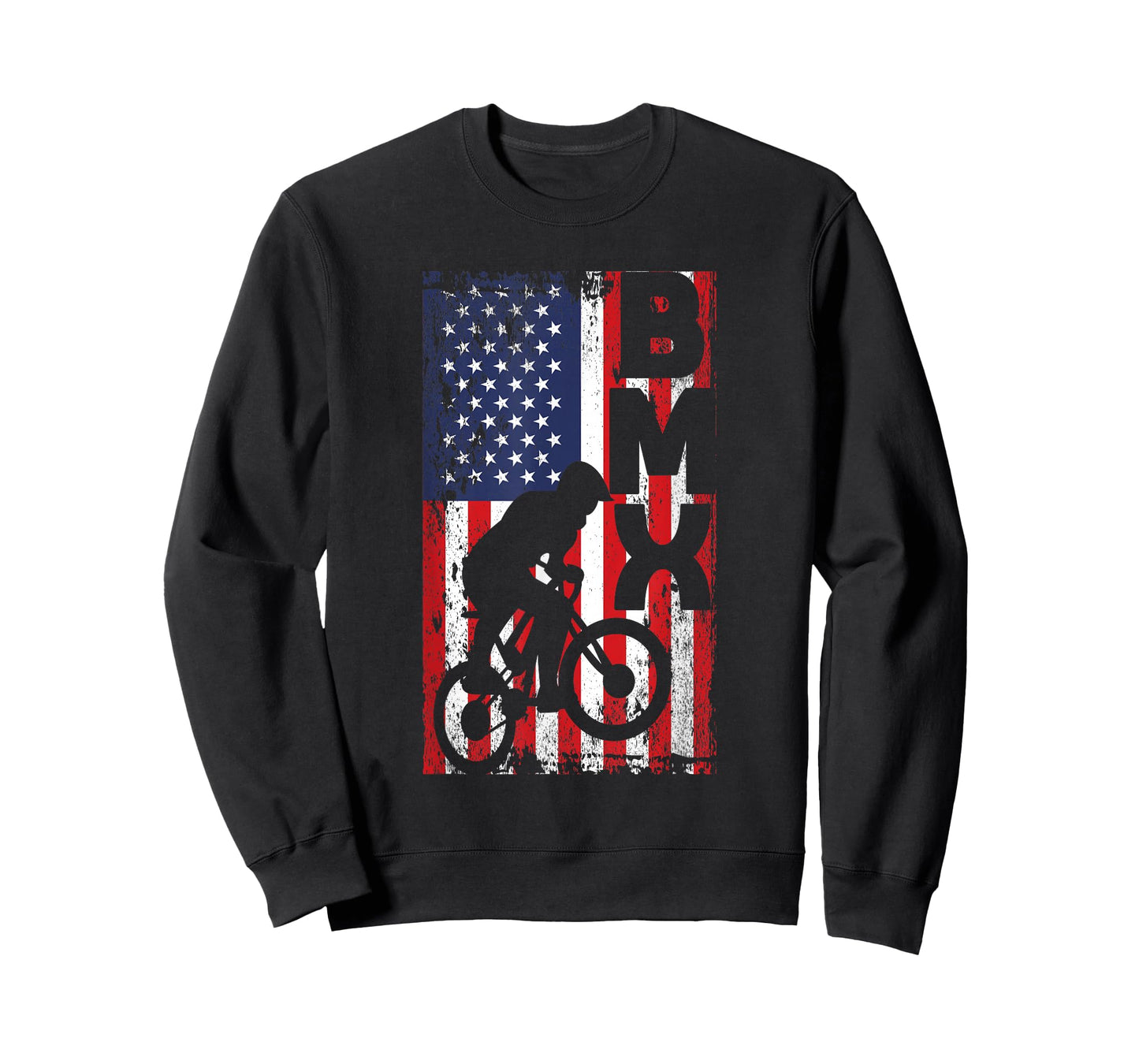 American Flag BMX Racing Extreme Sport Riding Cool Bike Ride T-Shirt