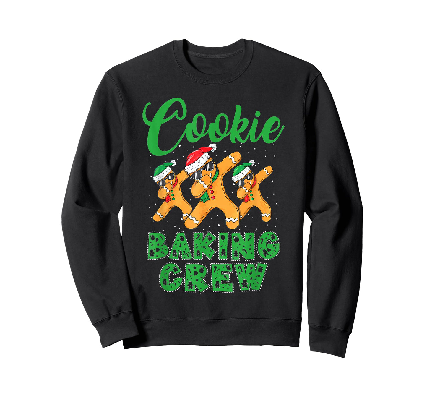 Cookie Baking Crew Dabbing Gingerbread Men Christmas Hats T-Shirt