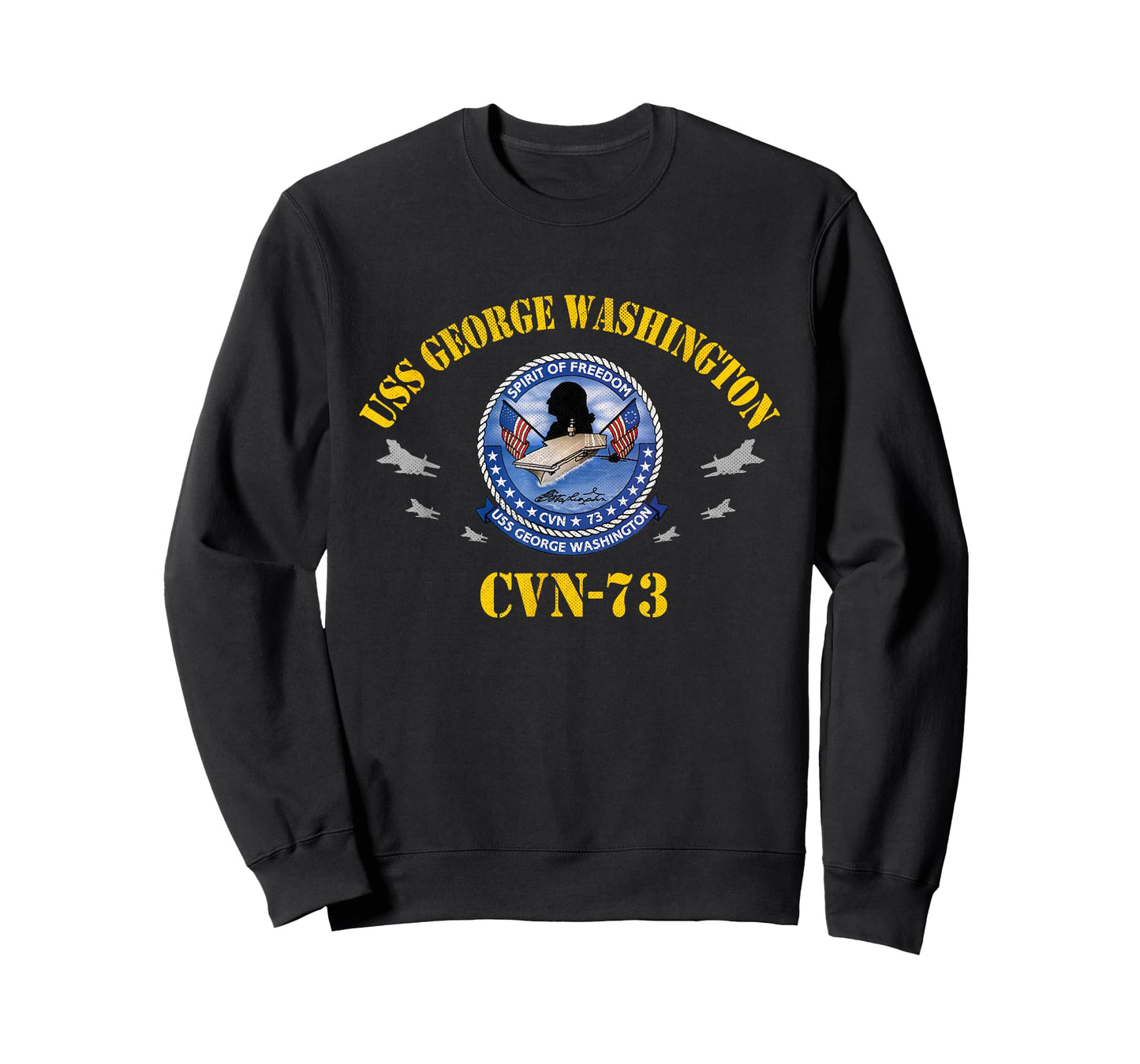 USS CVN-73 Aircraft Carrier Veteran Flag Veterans Day T-Shirt