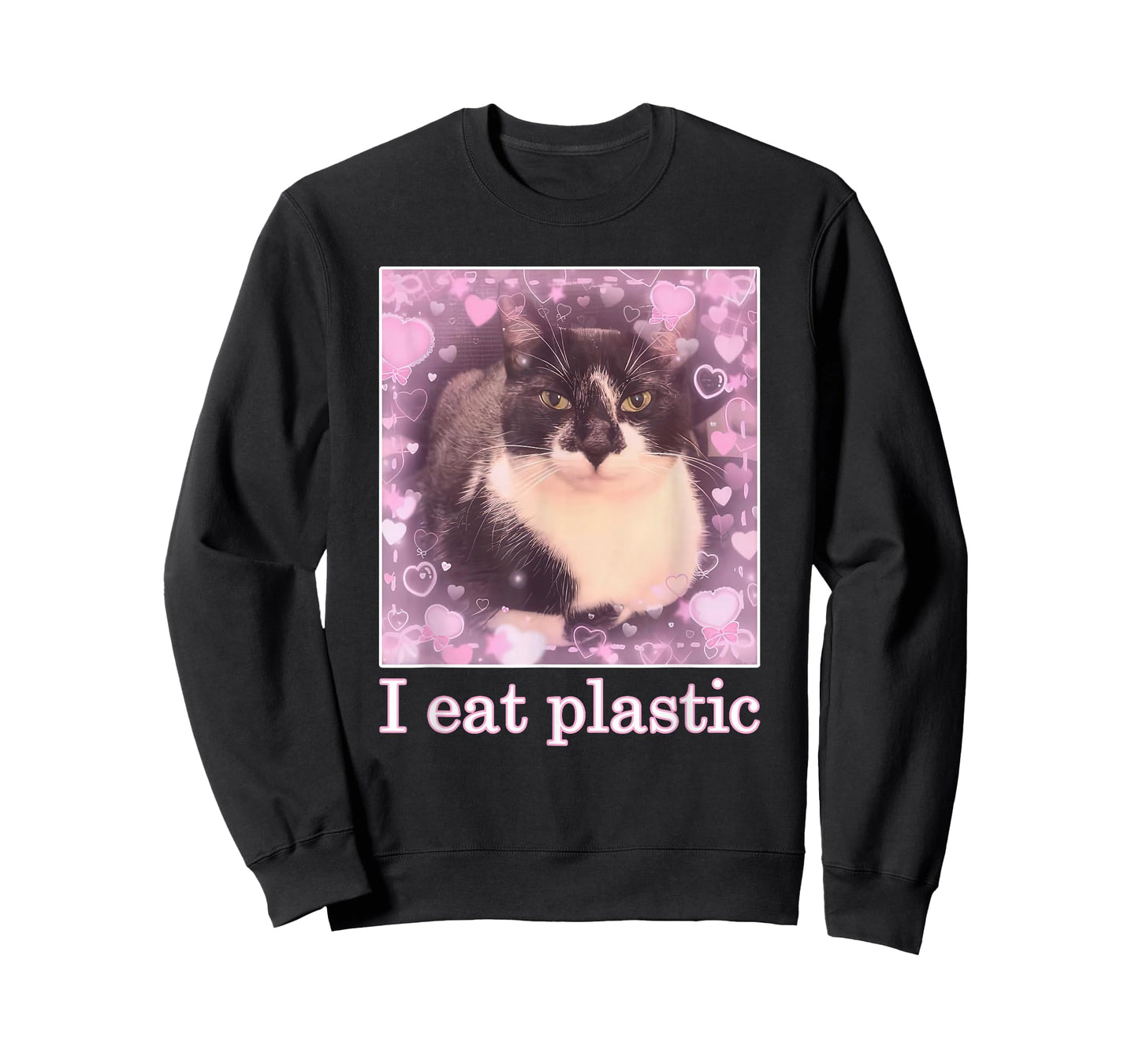 I Eat Cement Cat Unique I Eat Plastic Cat T-Shirt