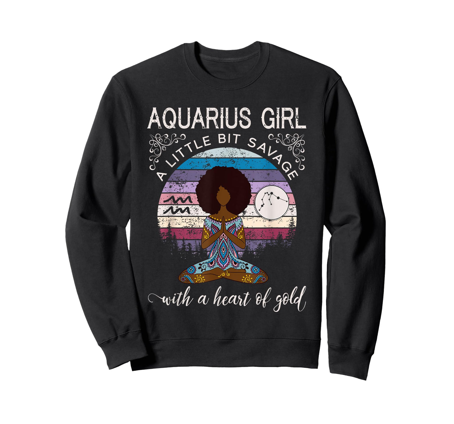 Aquarius Girl Afro February Birthday Shirt for Black Women T-Shirt