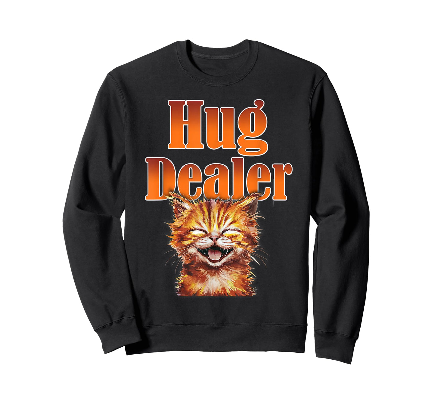 Adorable Kitten with Huge Smile Hug Dealer for Cat Lovers T-Shirt