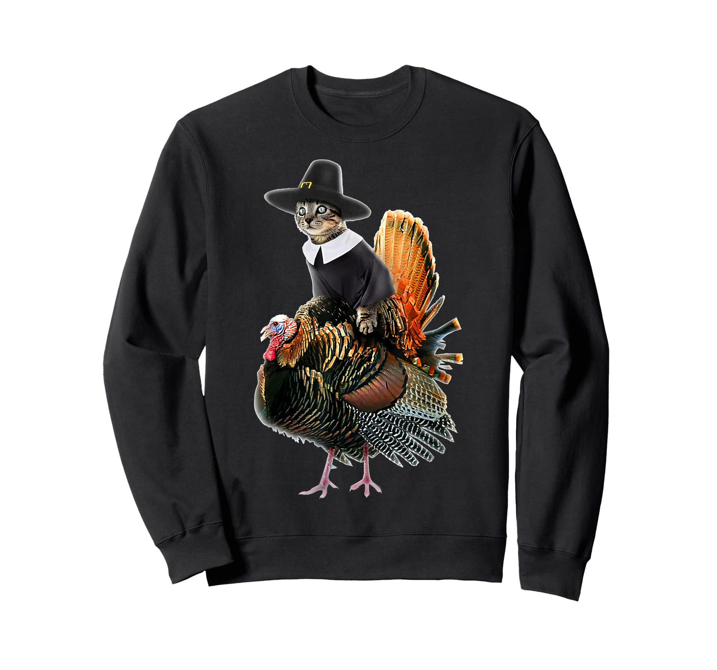 Thanksgiving Cat Pilgrim Costume Thanksgiving Turkey Gift T-Shirt