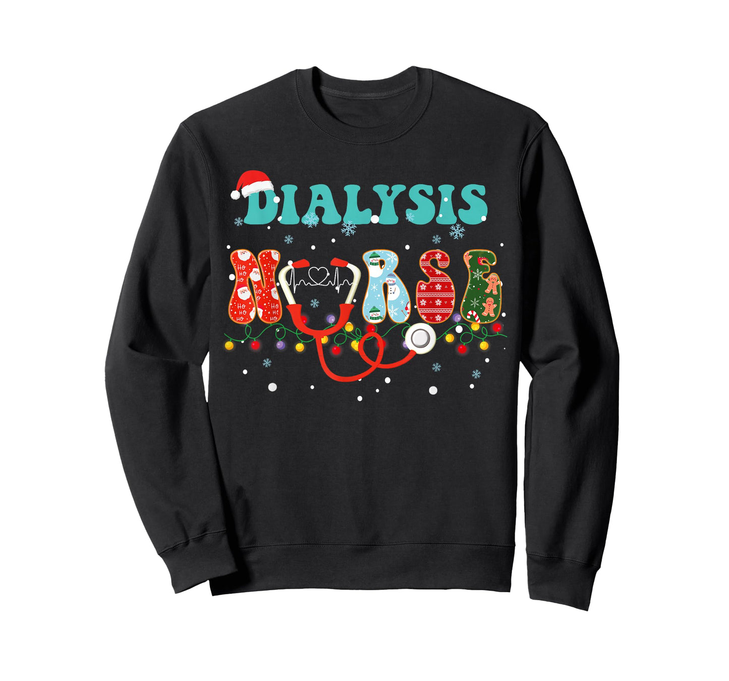Christmas Dialysis Nurse RN Nephrology X-Mas Pajama groovy T-Shirt