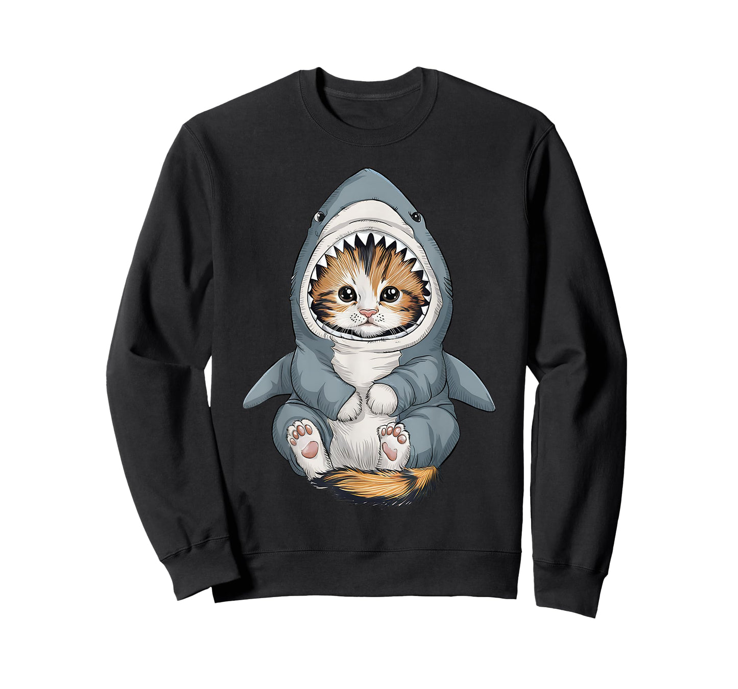 Cute Kitten in a Shark Costume Kitty My Cat is a Shark T-Shirt