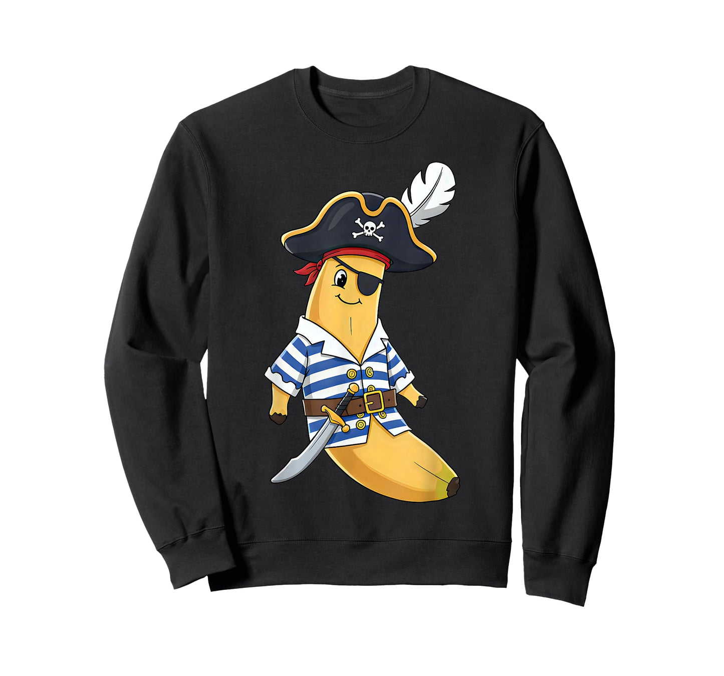 Funny Banana Pirate Captain for Halloween Party Costume Cool T-Shirt