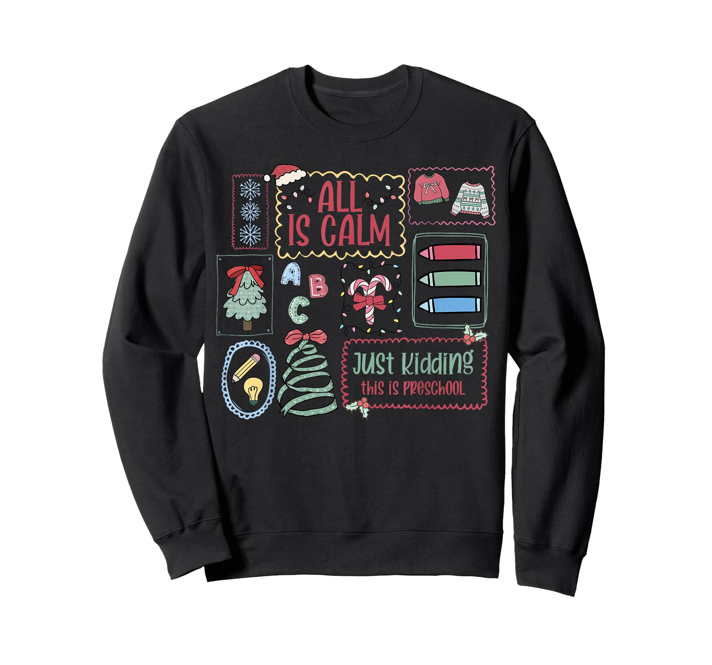 All is Calm Just Kidding This is Preschool Stamps Teacher T-Shirt