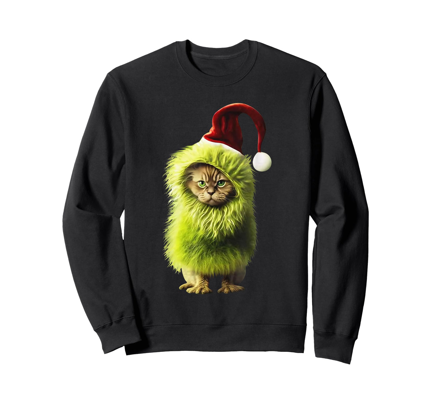 Christmas cute cat santa hat xmas funny T-Shirt