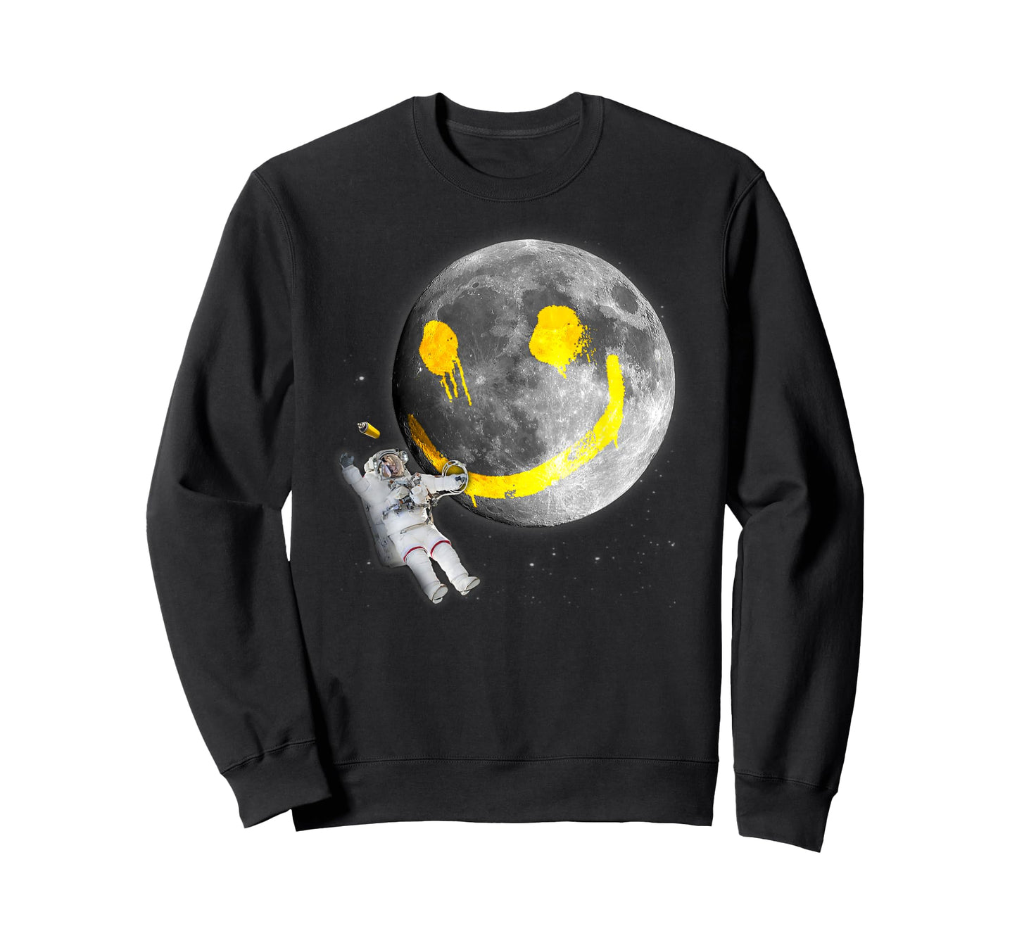 "Happy Face Moon Graffiti" Astronaut Space Nerd T-shirt T-Shirt