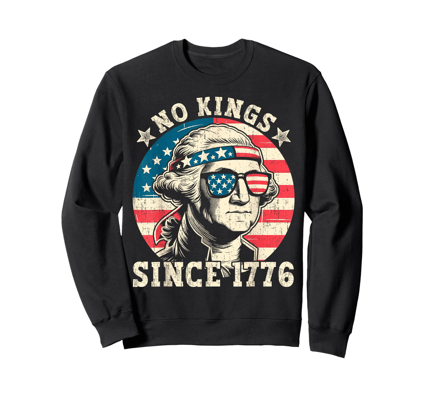 4th of July No Kings Since 1776 American Men Women Kids T-Shirt