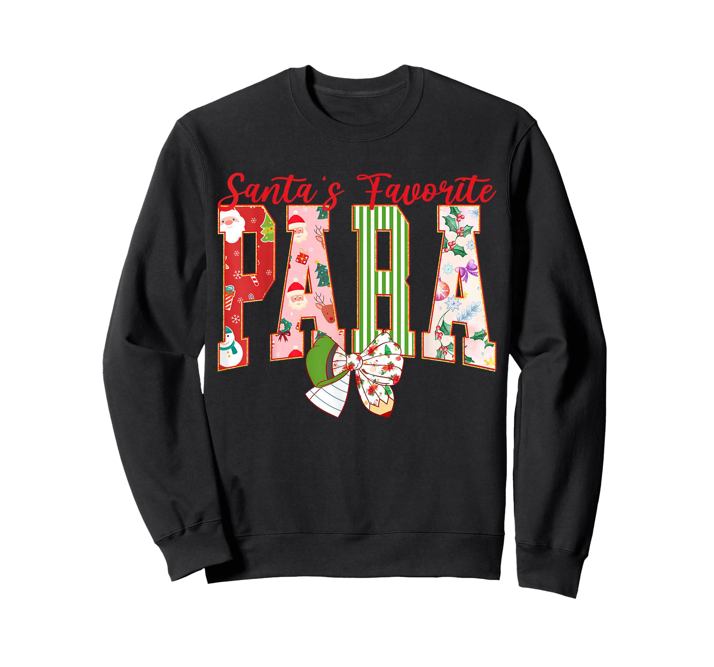 Cute Santas Favorite para Christmas Paraprofessional Teacher T-Shirt