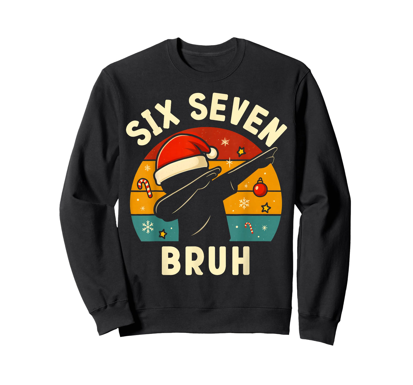 Funny 67 Christmas Dabbing Boy Bruh 6-7 Numbers 6 7 Meme T-Shirt
