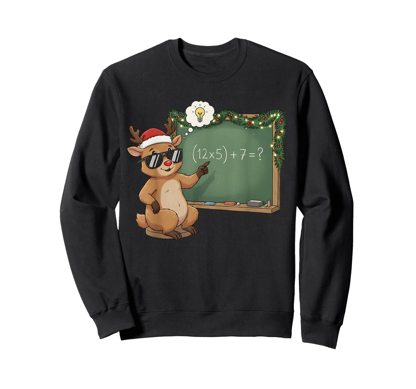 Christmas 67 Teacher Reindeer Six Seven Meme Do The Math Tee T-Shirt