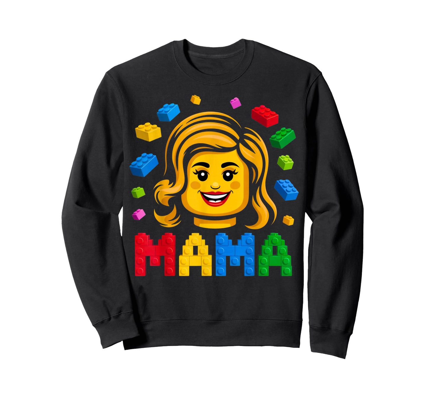 Family Mama Mom Master Builder Building Bricks Blocks Mother T-Shirt