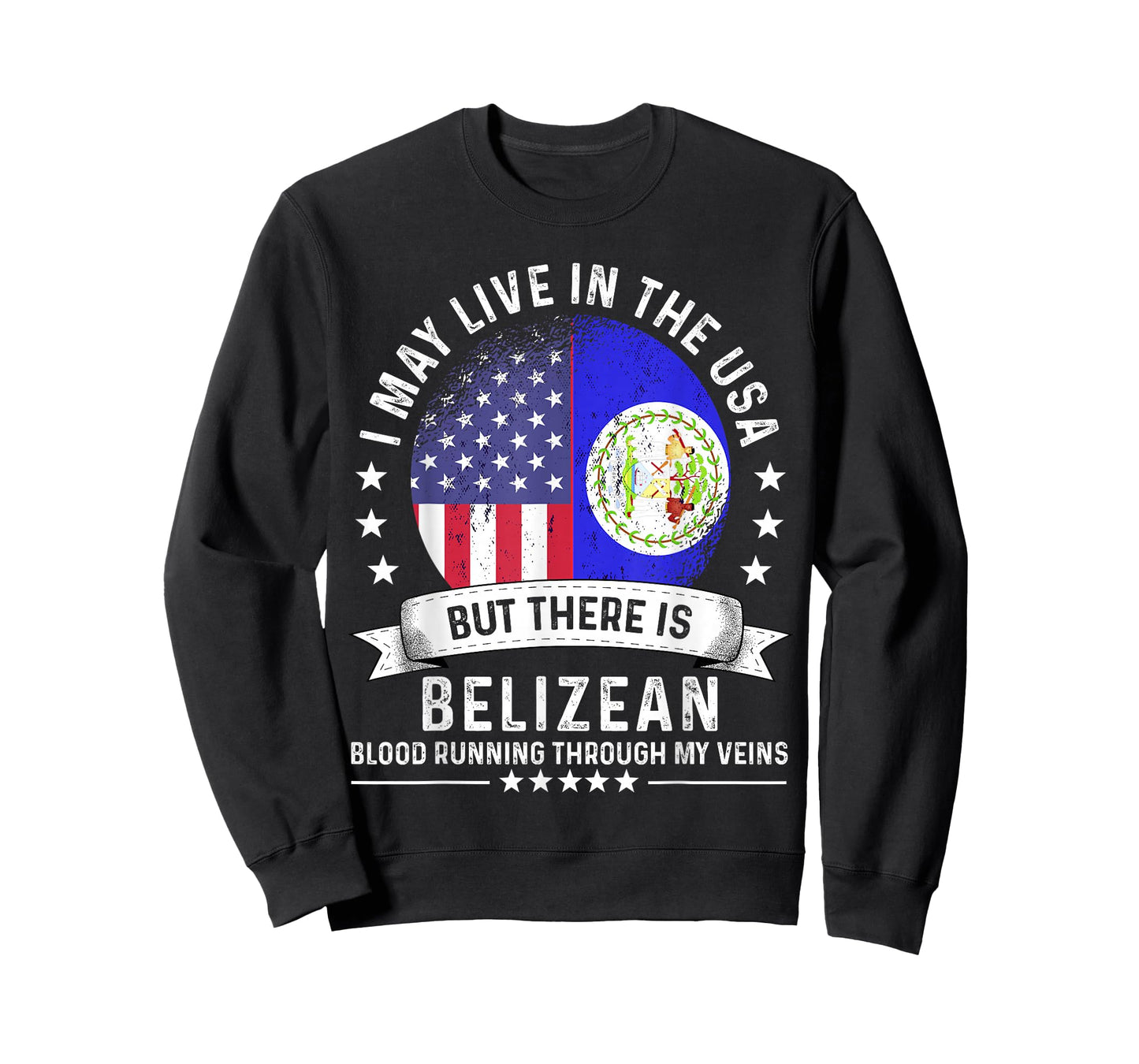 Belizean American Patriot Grown Country Belize Flag T-Shirt
