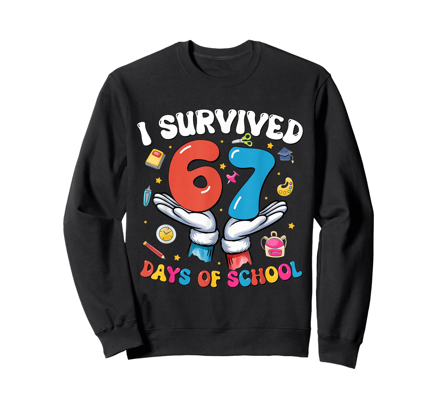 I Survived 67 Days of School Six Seven 67 Gen Z Meme Teacher T-Shirt