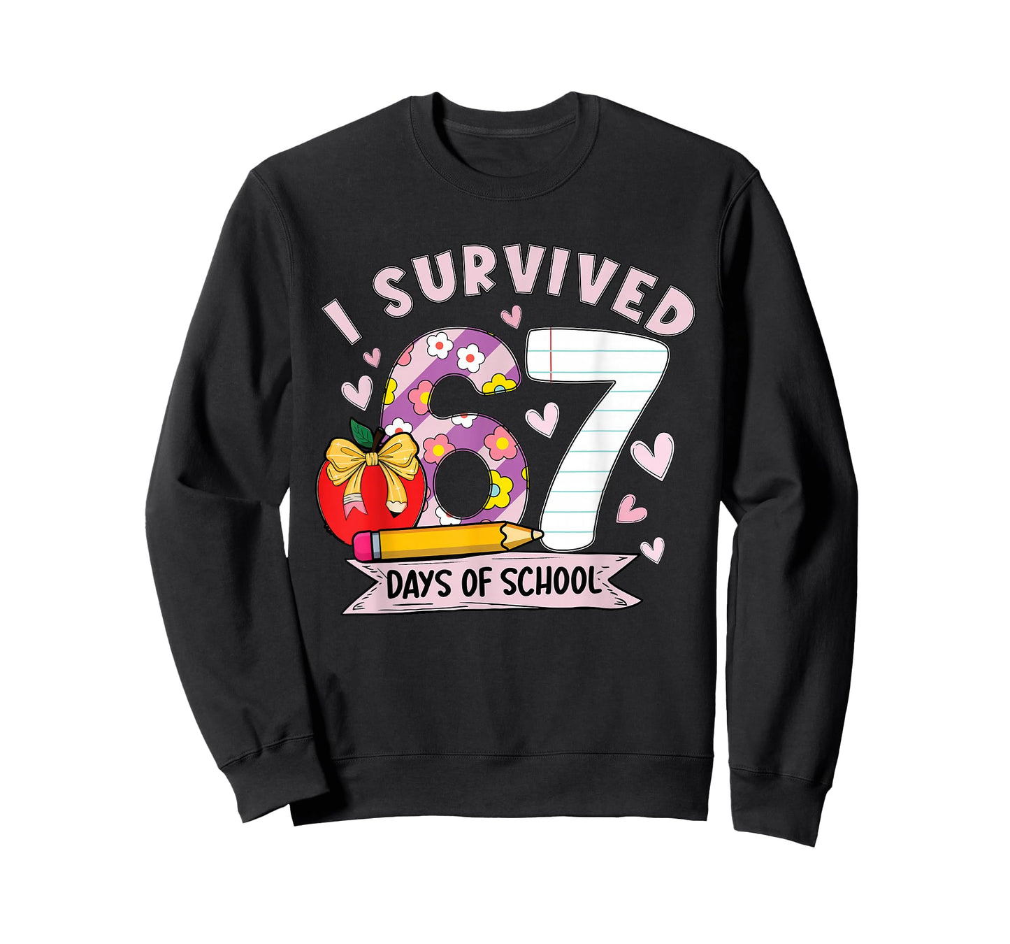 I Survived 67 Days of School Funny Leopard Student Style T-Shirt