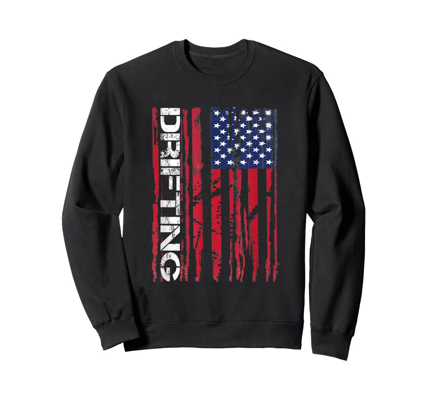 Vintage American Flag Car Racing Drifting T-Shirt