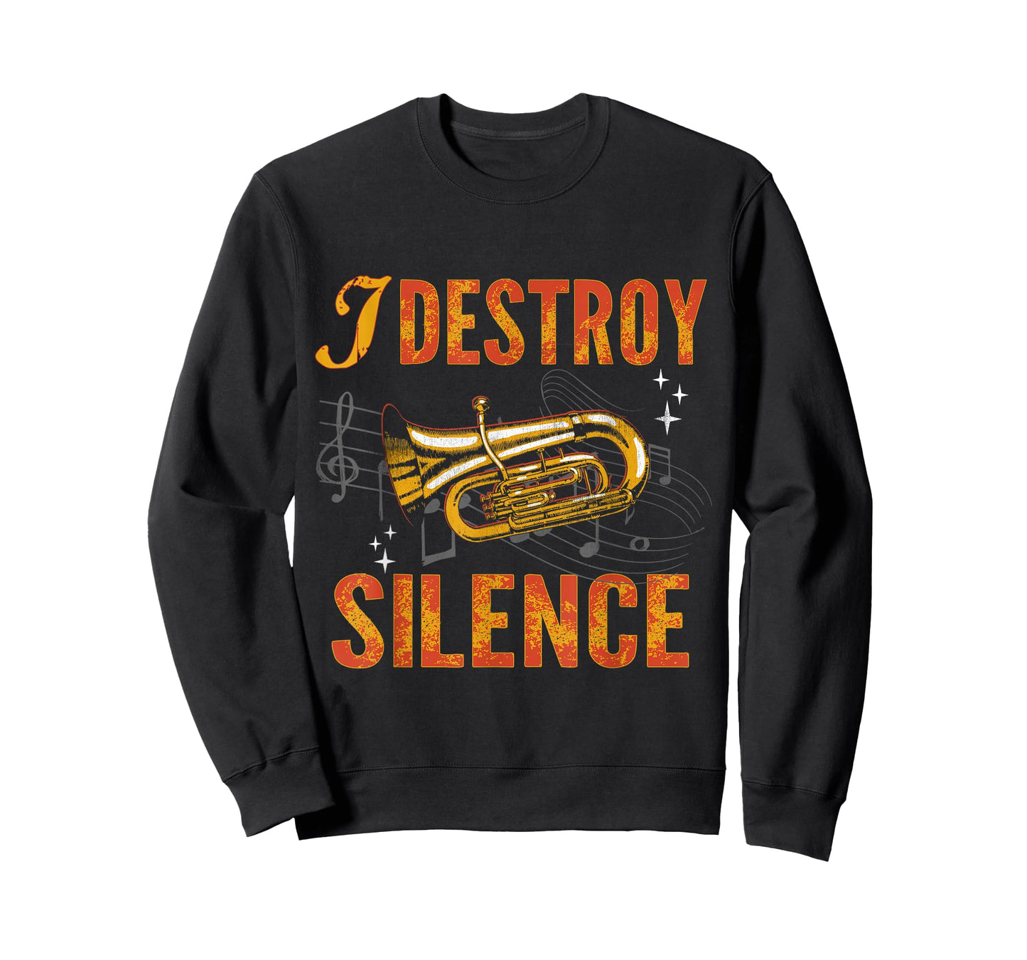 I Destroy Silence Shirt Baritone Saxophone Baritone Horn T-Shirt
