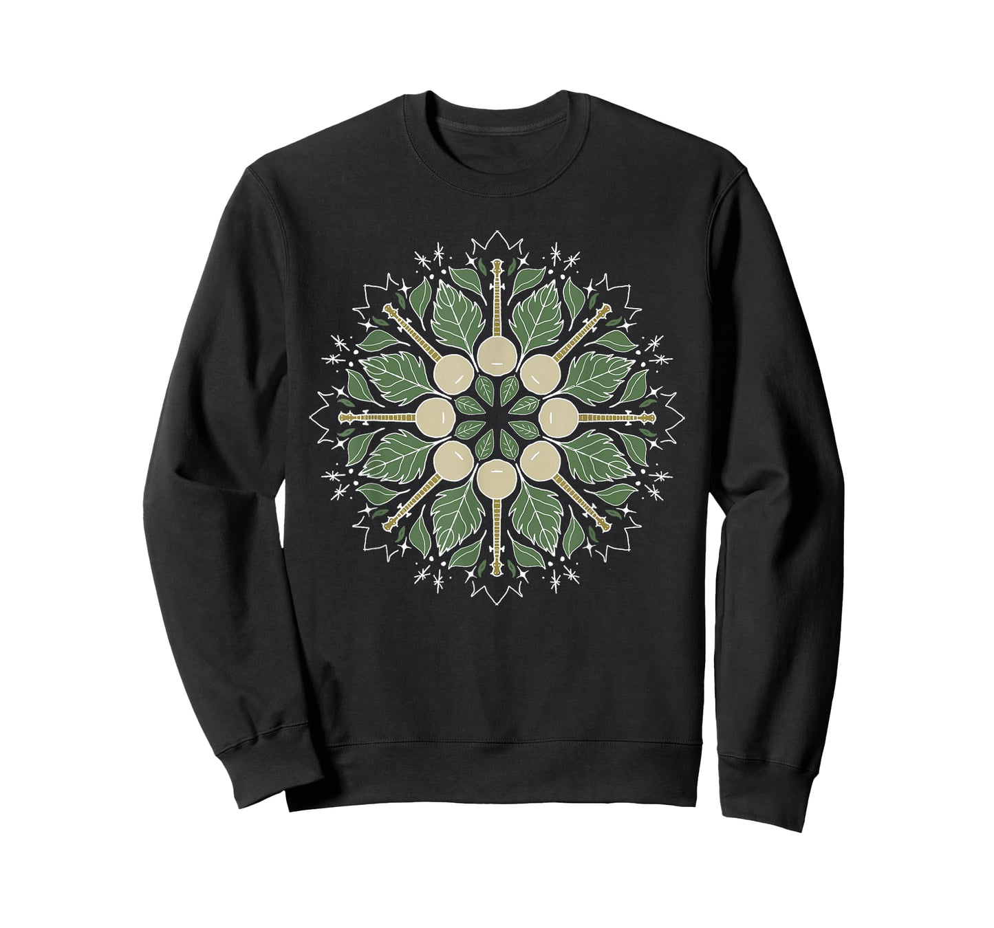 Banjo Mandala Bluegrass, Mindfulness & Nature Graphic T-Shirt Small