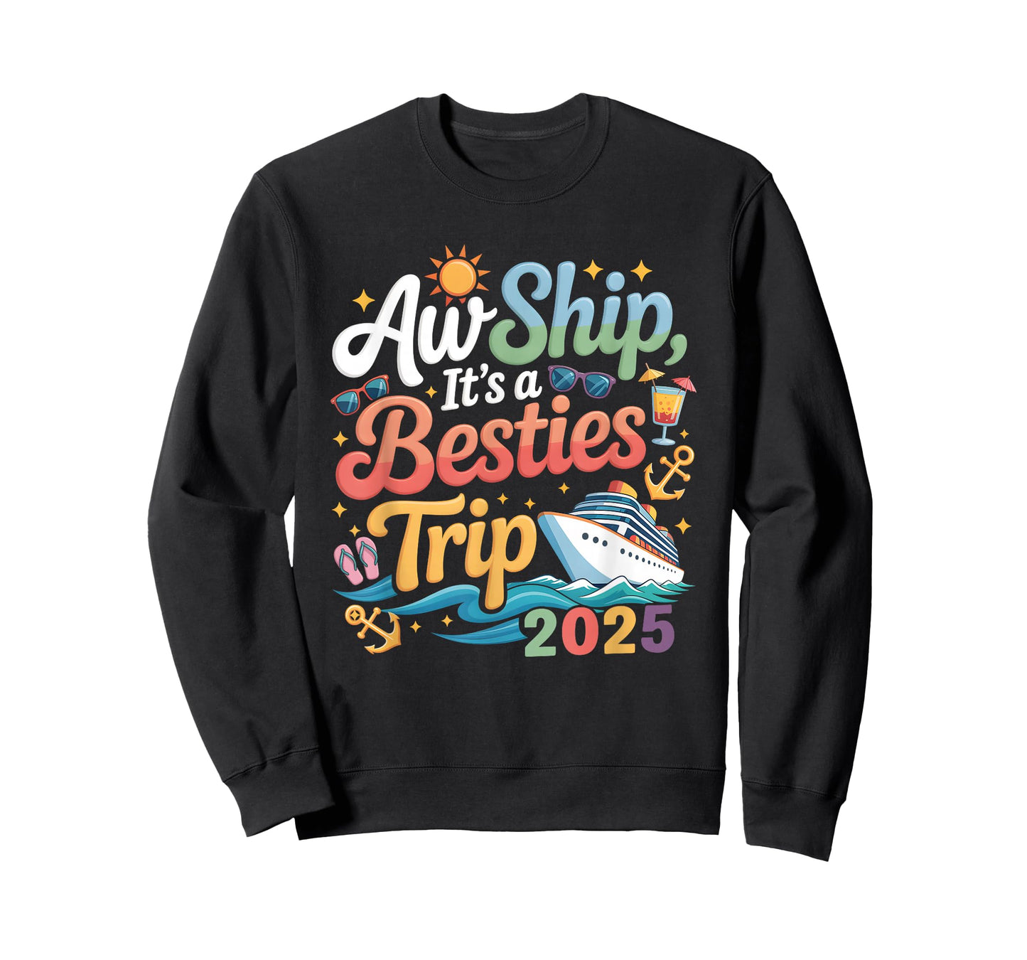 Besties Trip Cruising Friend Cruise Trip Summer Vacation T-Shirt