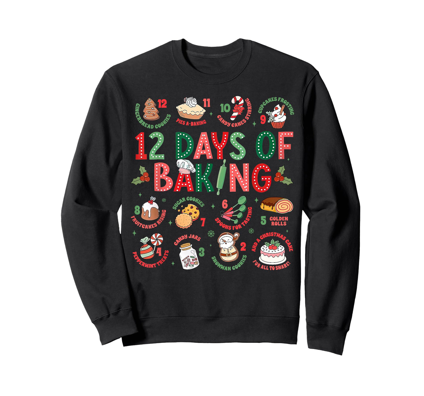 12 Days of Baking Baker Christmas Cook Chef Baking Lover T-Shirt