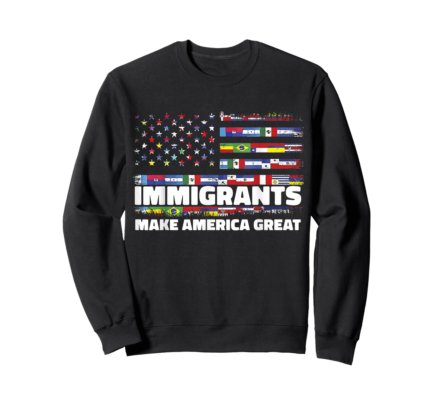 Immigrants Make America Great Immigrants Mexico USA Flag T-Shirt