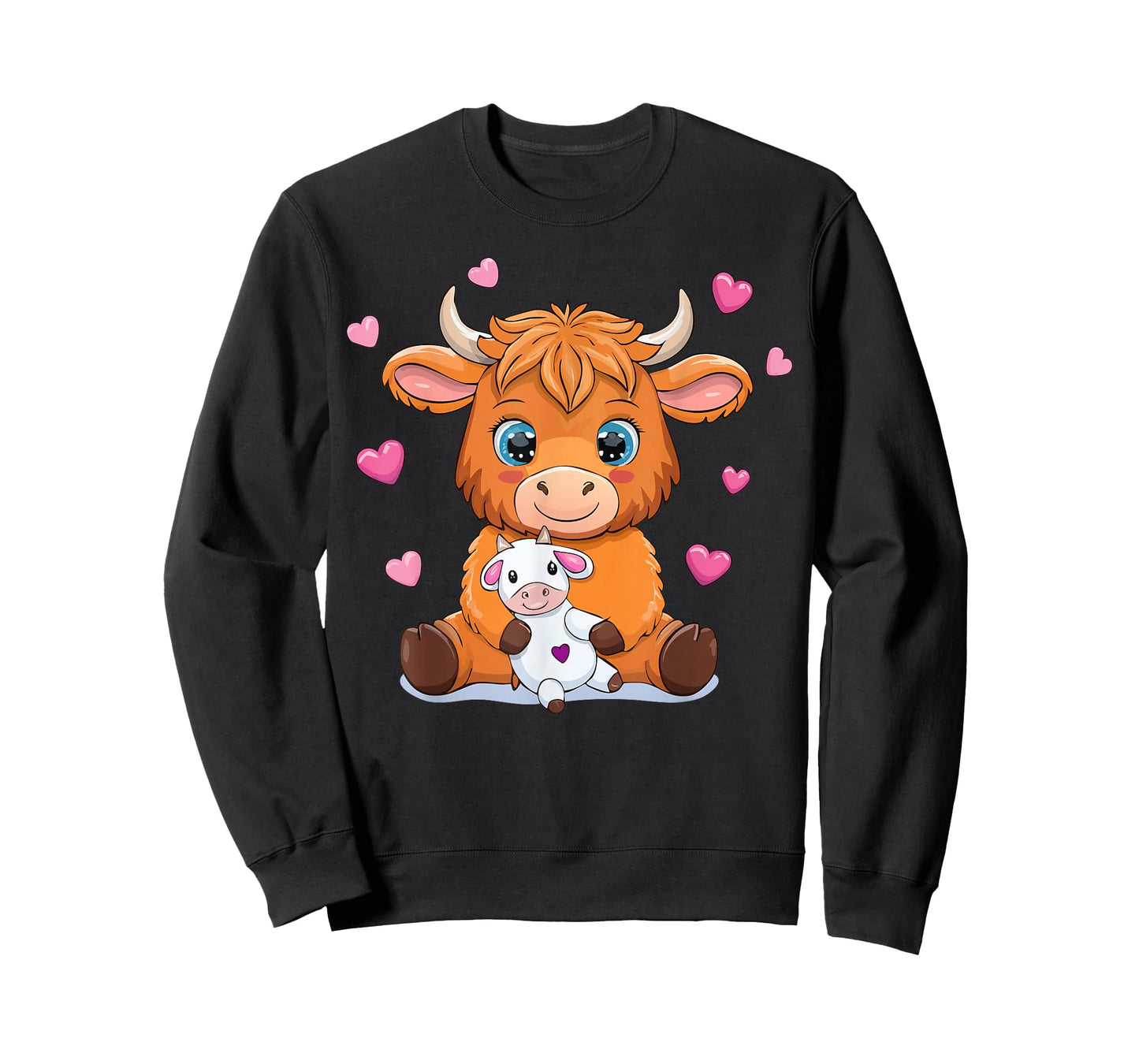 Cute Highland Cow Hugging Toy Farmer Farm Country T-Shirt