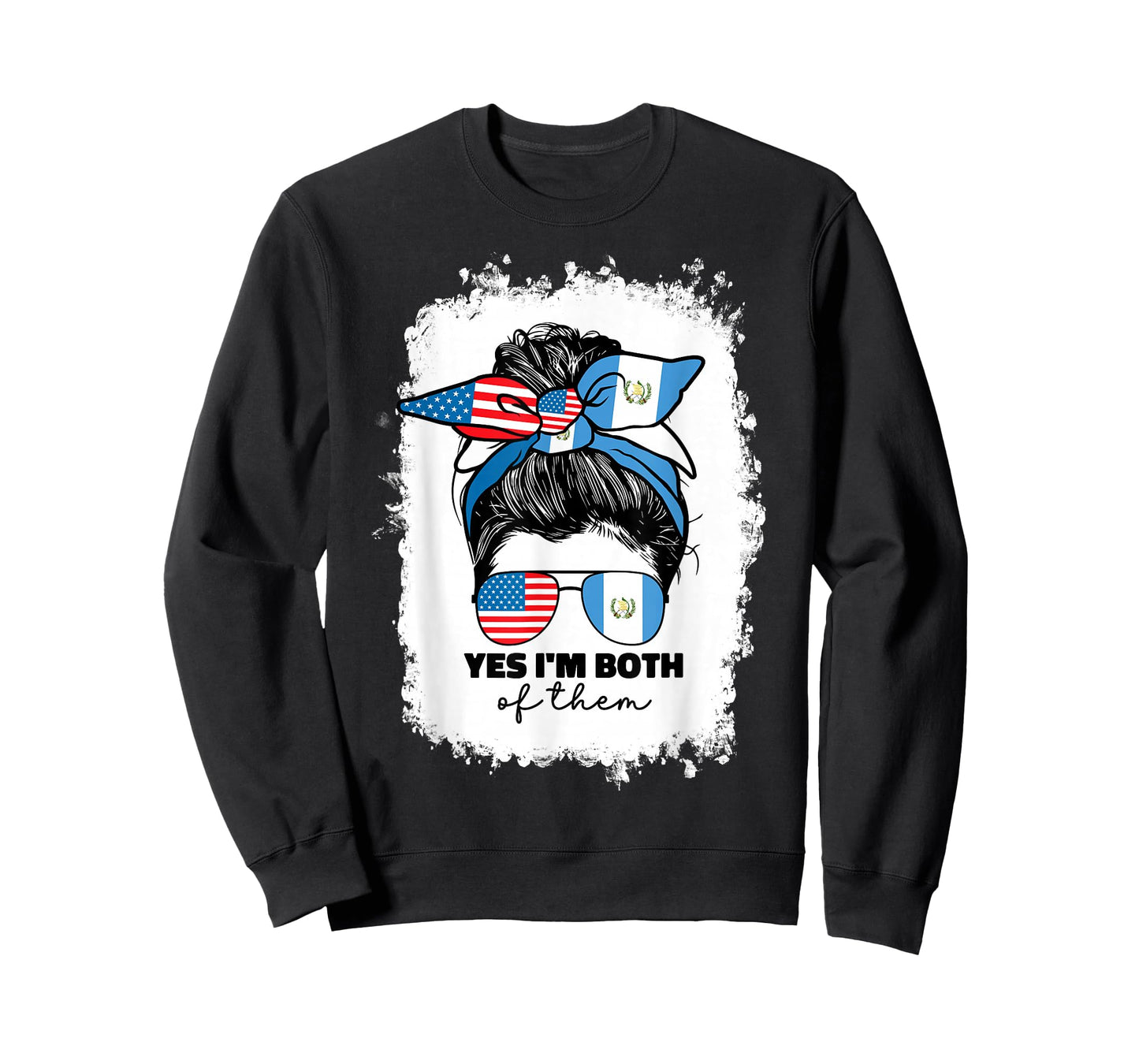 Half Guatemalan and American Guatemala USA Flag Girl Women T-Shirt