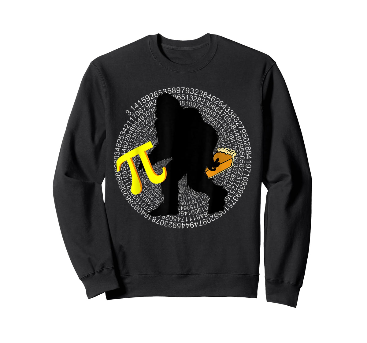 Funny Math Teacher Student Bigfoot Sasquatch Pie And Pi Day T-Shirt for Men Women Kids
