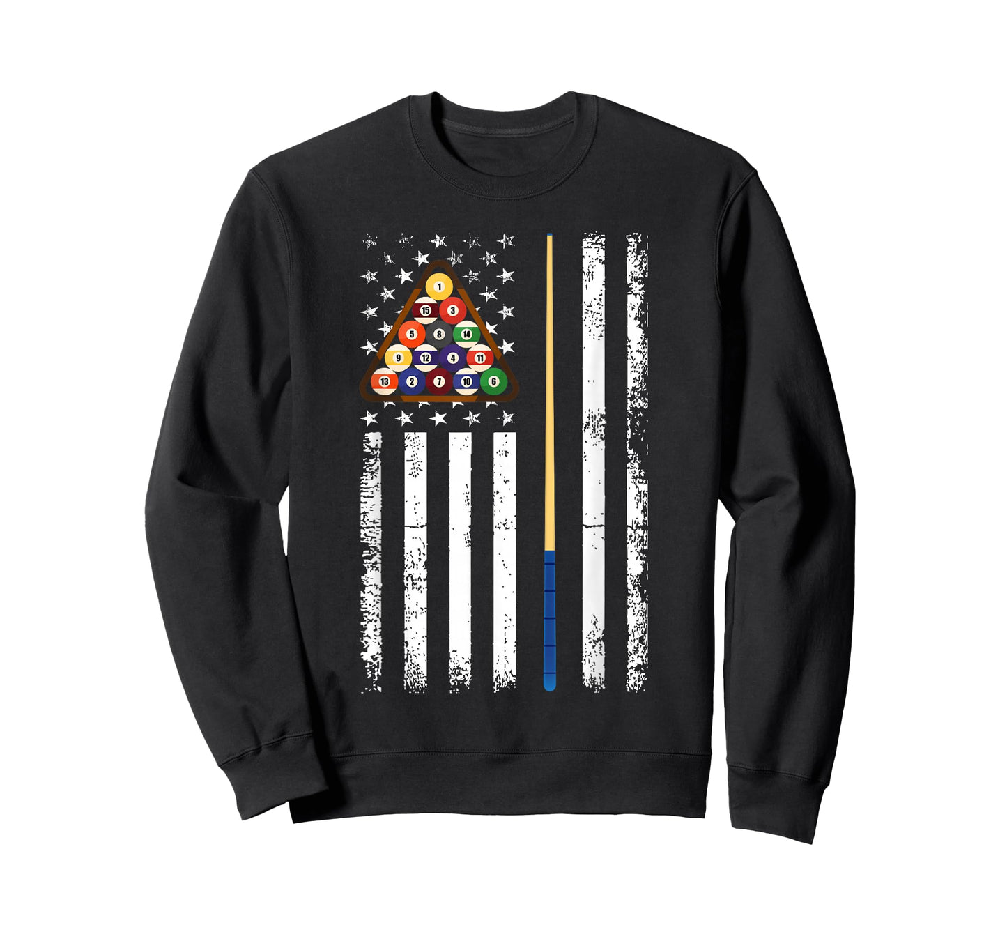 Men American Flag Billiards Vintage Pool Player 4th of july T-Shirt
