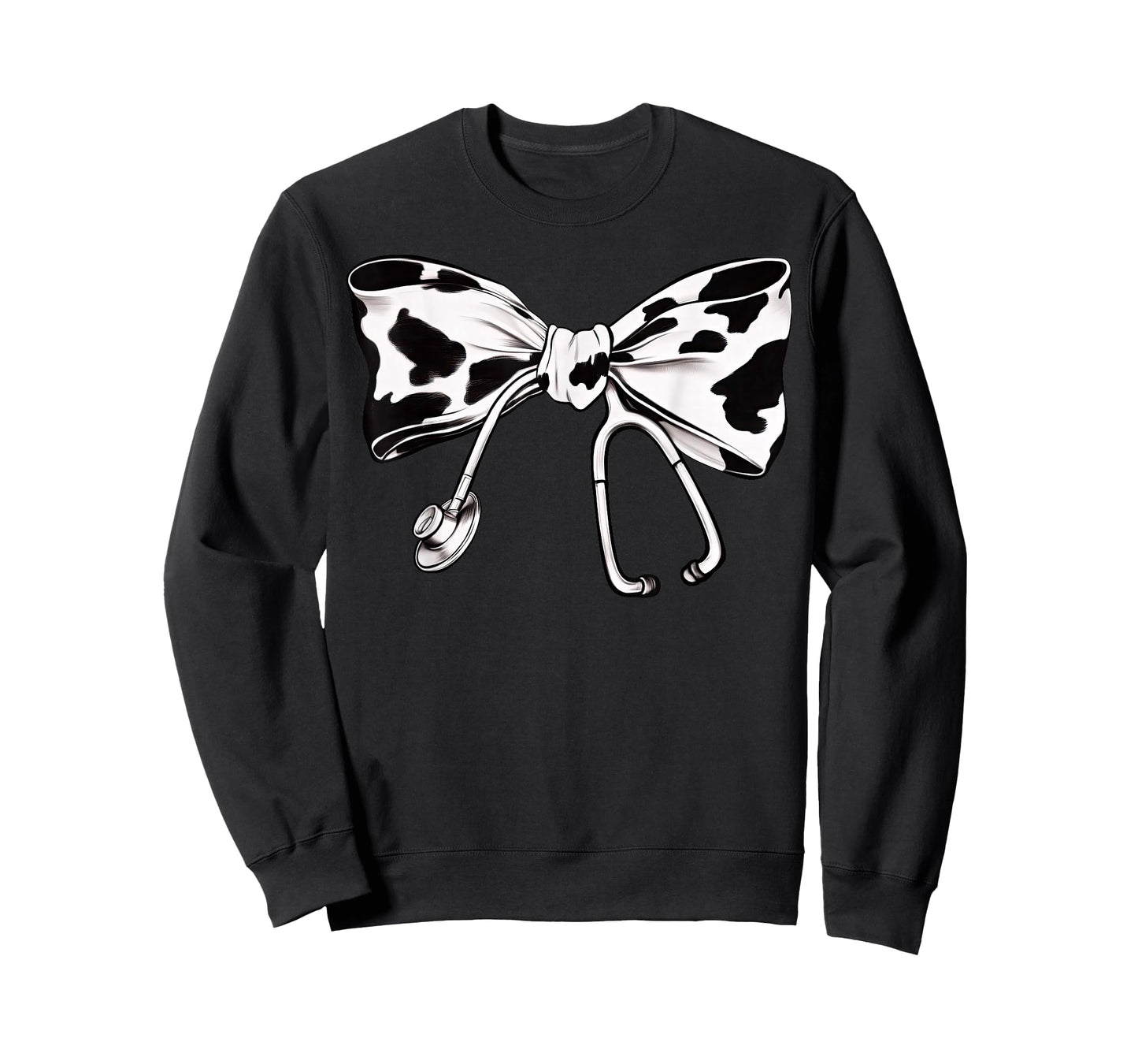 Cow Print Bow And Stethoscope Nurse RN Graduation Coquette T-Shirt