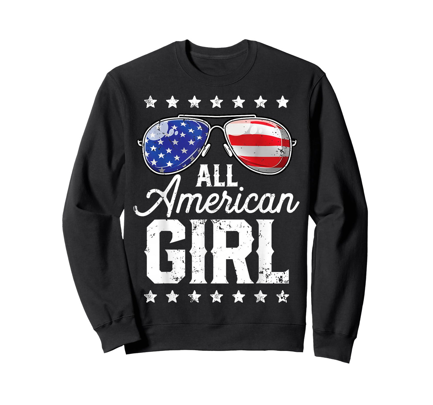 All American Girl 4th of July Family Matching Sunglasses T-Shirt