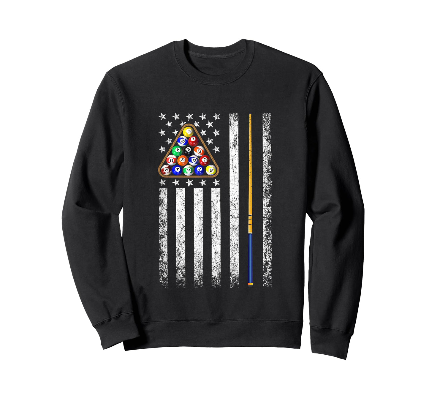 American Flag Billiards Vintage Pool Player T-Shirt