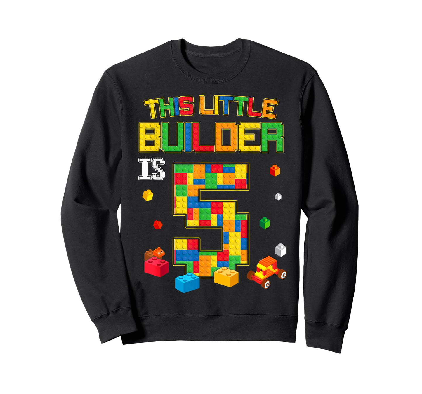 Building Blocks 5 Years Old Birthday Boy T-Shirt