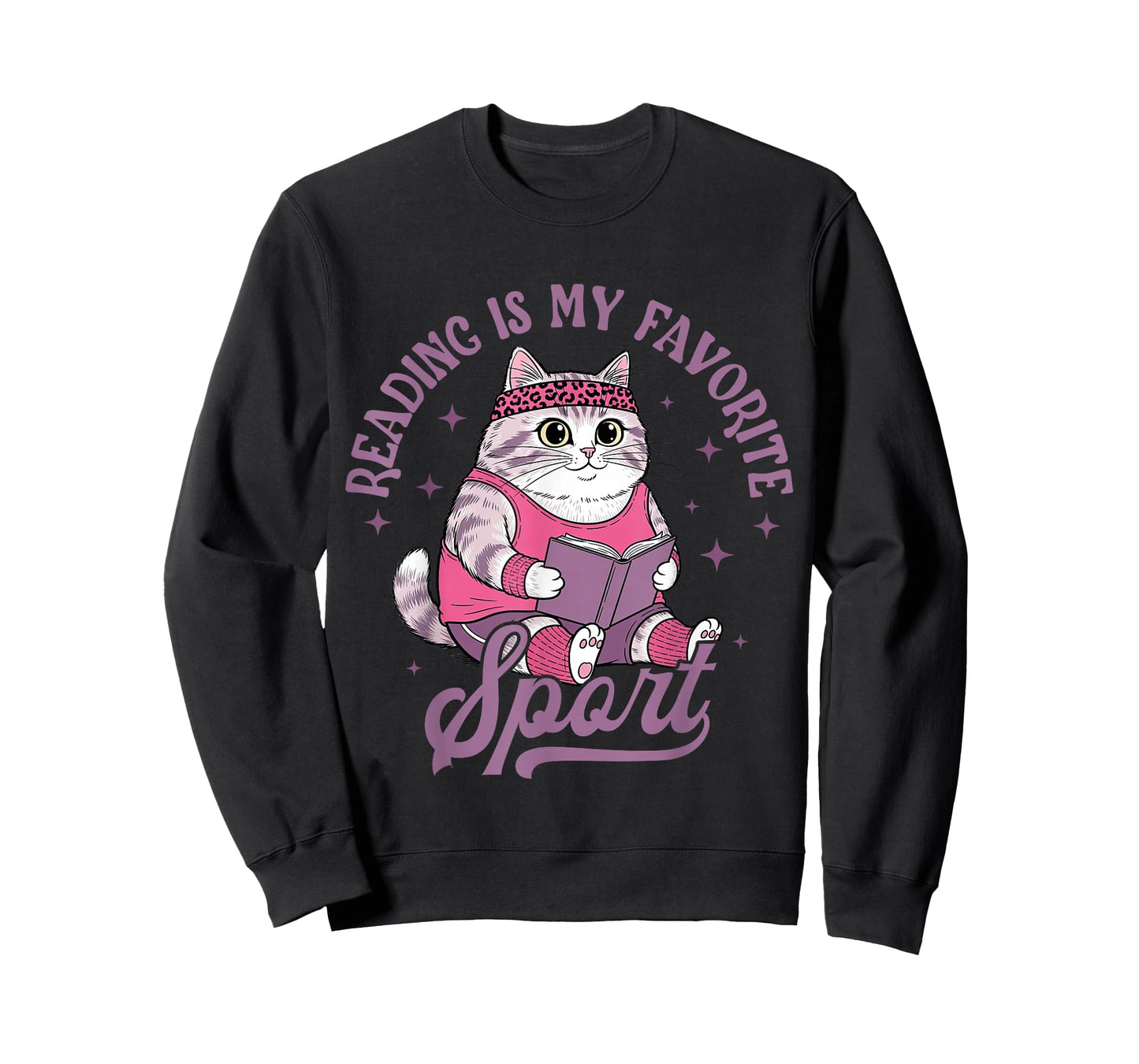 Reading is My Favorite Sport Bookworm Cat Lover Book-Club T-Shirt