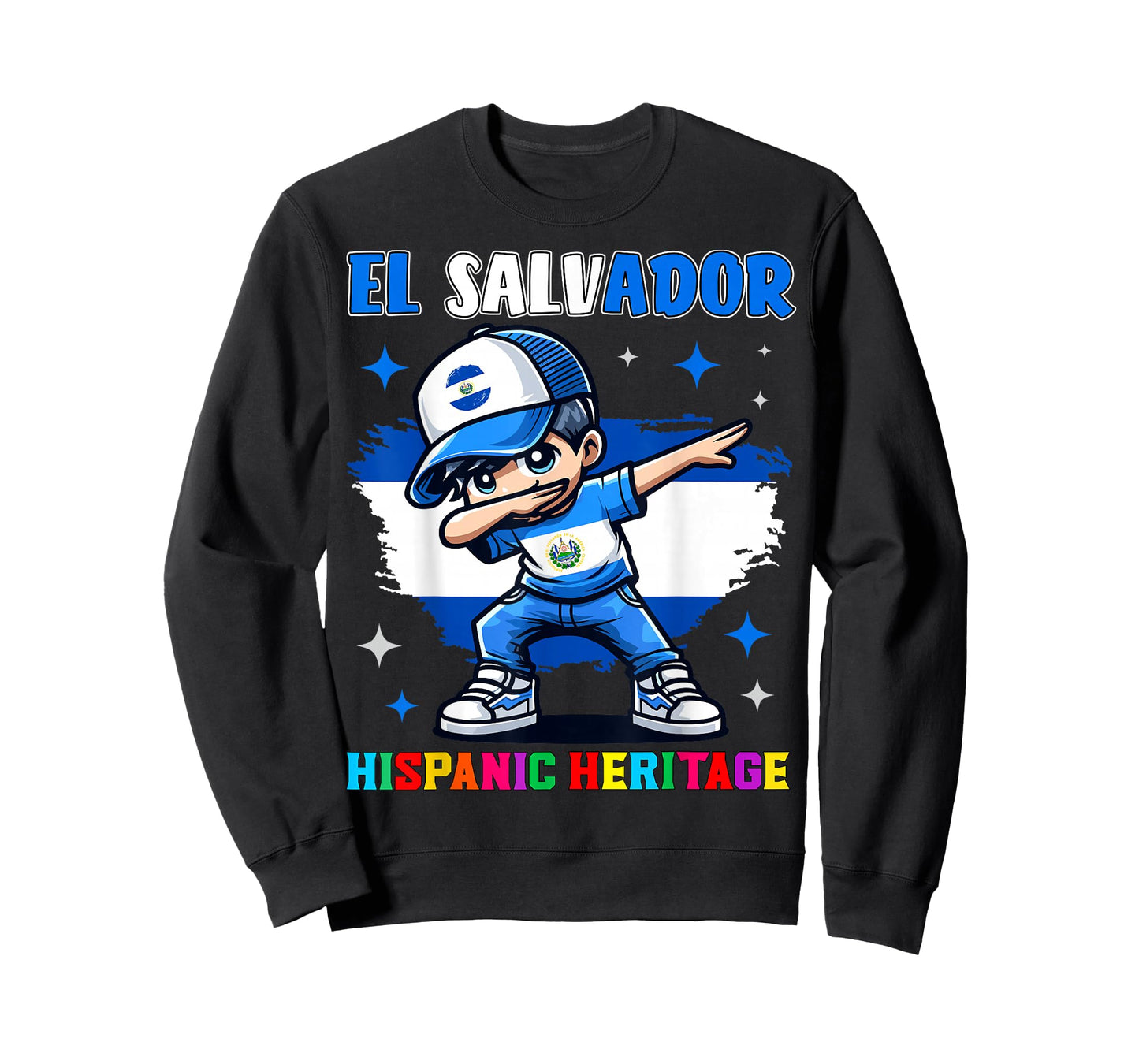 El Salvador Dabbing Kid Hispanic Heritage Celebration Kids T-Shirt