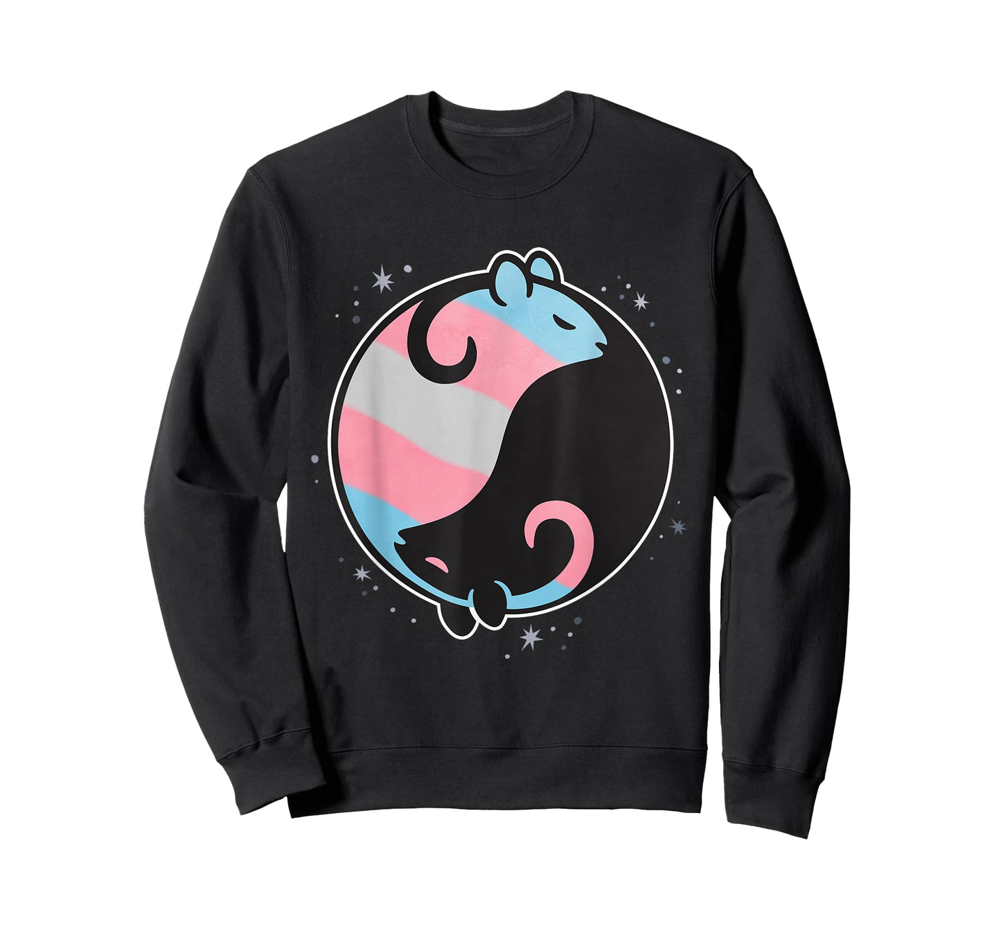 Transgender Rat Yin Yang LGBT Trans Pride Flag, Gay Month T-Shirt